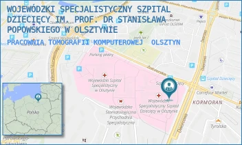 PRACOWNIA TOMOGRAFII KOMPUTEROWEJ - WOJEWÓDZKI SPECJALISTYCZNY SZPITAL DZIECIĘCY IM. PROF. DR STANISŁAWA POPOWSKIEGO W OLSZTYNIE - ŻOŁNIERSKA 18A,  OLSZTYN