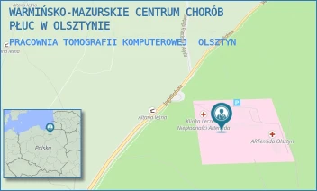 PRACOWNIA TOMOGRAFII KOMPUTEROWEJ - WARMIŃSKO-MAZURSKIE CENTRUM CHORÓB PŁUC W OLSZTYNIE - JAGIELLOŃSKA 78,  OLSZTYN