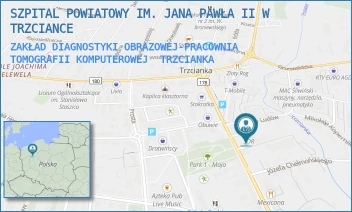 ZAKŁAD DIAGNOSTYKI OBRAZOWEJ-PRACOWNIA TOMOGRAFII KOMPUTEROWEJ - SZPITAL POWIATOWY IM. JANA PAWŁA II W TRZCIANCE - SIKORSKIEGO 9,  TRZCIANKA