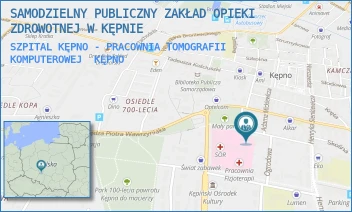 SZPITAL KĘPNO - PRACOWNIA TOMOGRAFII KOMPUTEROWEJ - SAMODZIELNY PUBLICZNY ZAKŁAD OPIEKI ZDROWOTNEJ W KĘPNIE - SZPITALNA 7,  KĘPNO