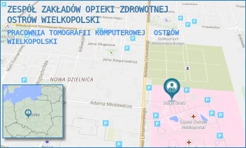 PRACOWNIA TOMOGRAFII KOMPUTEROWEJ - ZESPÓŁ ZAKŁADÓW OPIEKI ZDROWOTNEJ OSTRÓW WIELKOPOLSKI - LIMANOWSKIEGO 20/22,  OSTRÓW WIELKOPOLSKI