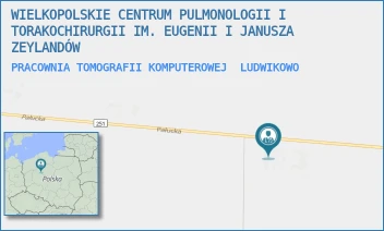 PRACOWNIA TOMOGRAFII KOMPUTEROWEJ - WIELKOPOLSKIE CENTRUM PULMONOLOGII I TORAKOCHIRURGII IM. EUGENII I JANUSZA ZEYLANDÓW - LUDWIKOWO 1,  LUDWIKOWO