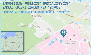 PRACOWNIA TOMOGRAFII KOMPUTEROWEJ - SAMODZIELNY PUBLICZNY SPECJALISTYCZNY ZAKŁAD OPIEKI ZDROWOTNEJ "ZDROJE" W SZCZECINIE - MĄCZNA 4,  SZCZECIN