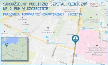PRACOWNIA TOMOGRAFII KOMPUTEROWEJ - UNIWERSYTECKI SZPITAL KLINICZNY NR 2 PUM W SZCZECINIE - POWSTAŃCÓW WLKP. 72,  SZCZECIN